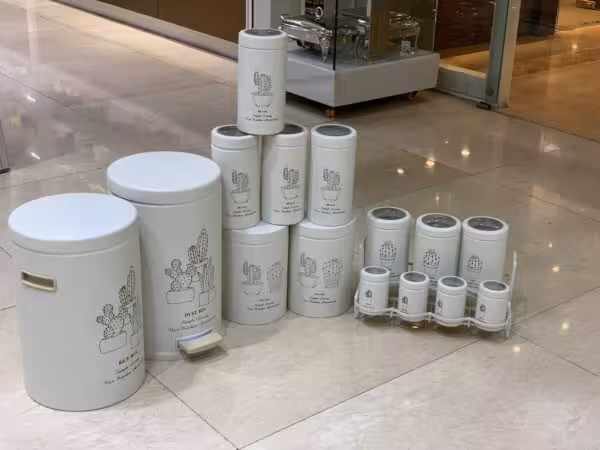 سرویس کامل جا ادویه و پاسماوری فلزی رنگ کوره ای 16 پارچه