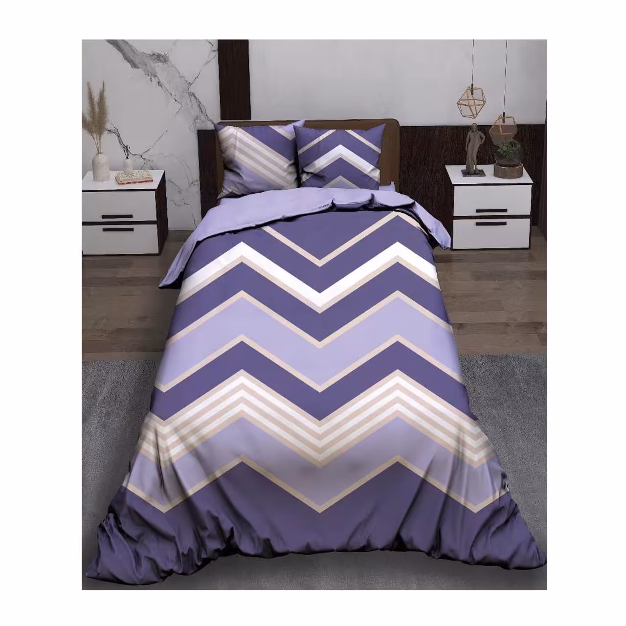 سرویس روتختی یک نفره کارینا مدل سه بعدی 5 تکه کد 1166