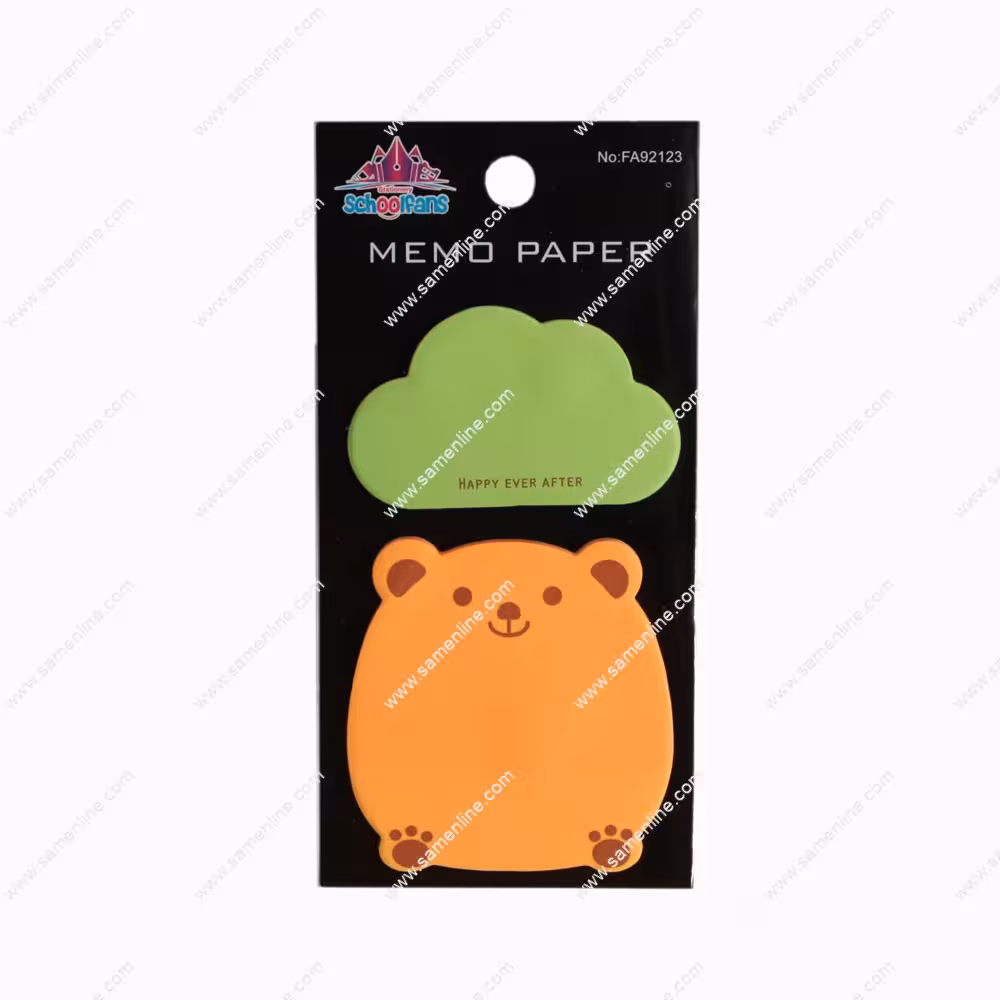 کاغذ یادداشت چسب دار ( استیک نوت ) اسکول فنس کد FA92123 مدل خرس