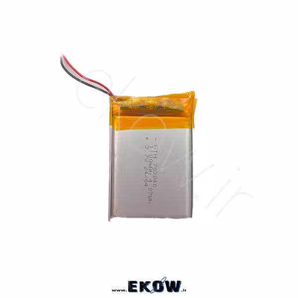 باتری لیتیوم پلیمر 1100mAh(لیتیوم li-po 703040 3.7v 1100mAh)