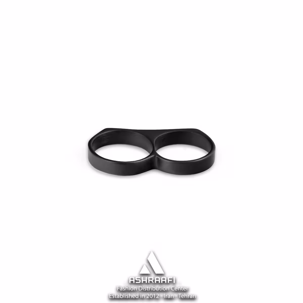 انگشتر مشکی دوقلو Black Two Finger Ring