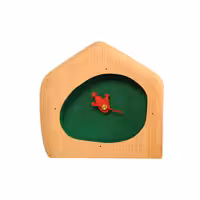 ساعت رومیزی چوبی طرح خانه (سبز)