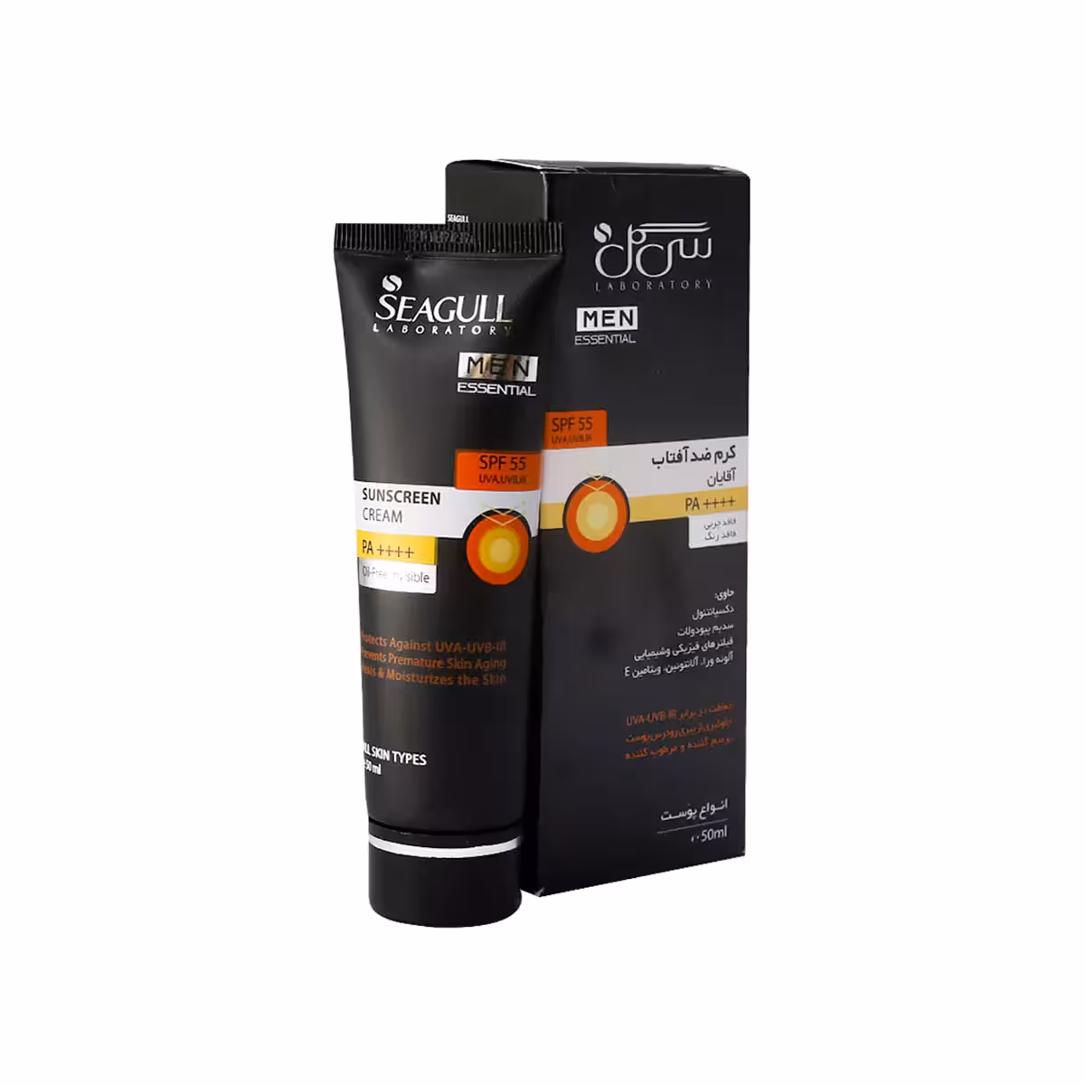 کرم ضد آفتاب آقایان  SPF55 مناسب انواع پوست حجم 50 میلی لیتر سی گل
