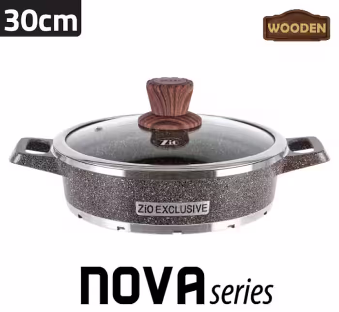 ماهیتابه گرد گرانیتی مدل 8402 سایز 30 برند زیو / ZIO NOVA ZLC-8402-30