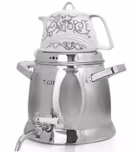 کتری قوری قیطاسی 5.5 لیتری مدل 7060 براق کف چدن