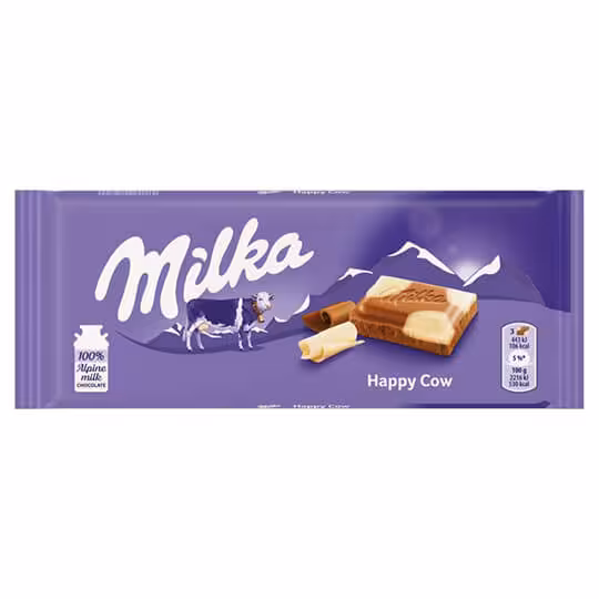 شکلات تخته ای شیری شکلاتی Happy cow میلکا 100 گرم | Milka Happy cow Chocolate 100gr