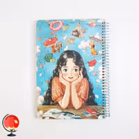 دفتر 100 برگ سیمی طرح تابستان جلد سخت سویل