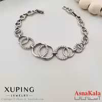 دستبند زنانه ترند برند ژوپینگ Xuping مدل حلقه ای کد DSB18664W