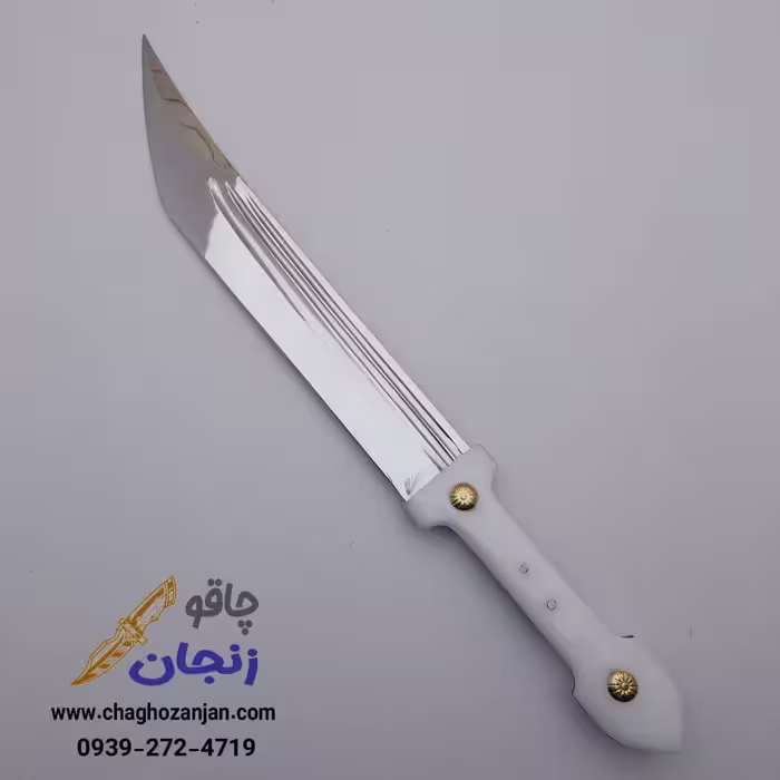 شمشیر زنجان 40 سانتی دسته استخوان و رنگ سفید به همراه غلاف محکم
