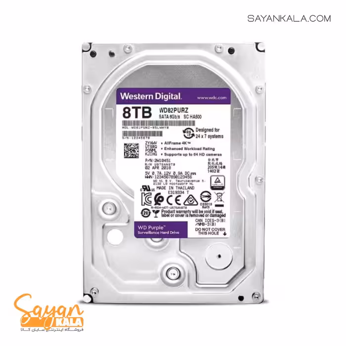 هارد وسترن دیجیتال مدل WESTERN DIGITAL 8TB PURPLE
