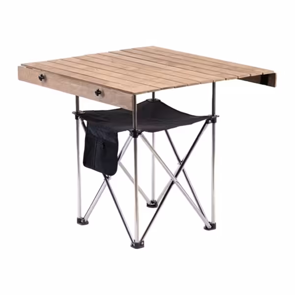 میز تاشو دو طبقه چوبی بزرگ / C103A