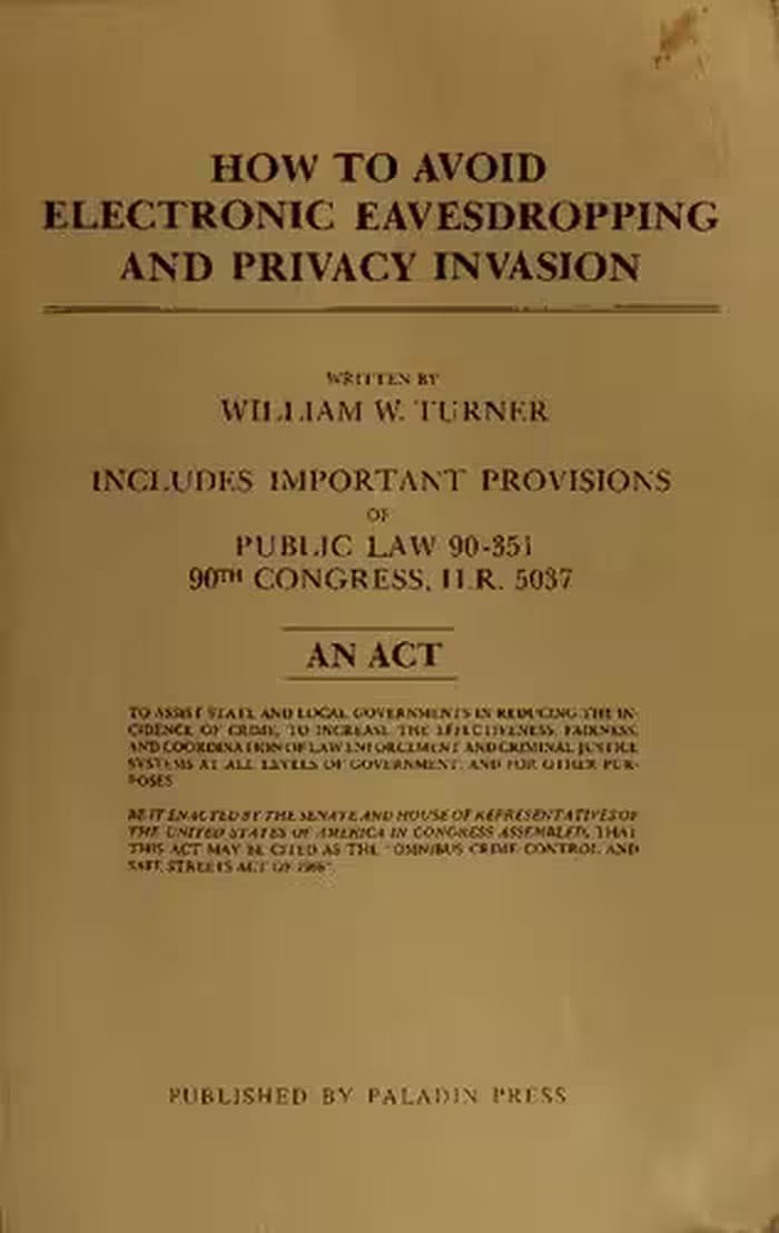 خرید و دانلود نسخه کامل کتاب How to Avoid Electronic Eavesdropping and Privacy Invasion