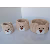 ارگانایزر کودک طرح خرس مدل تریکو کد BEAR-02 ( 3 عددی)