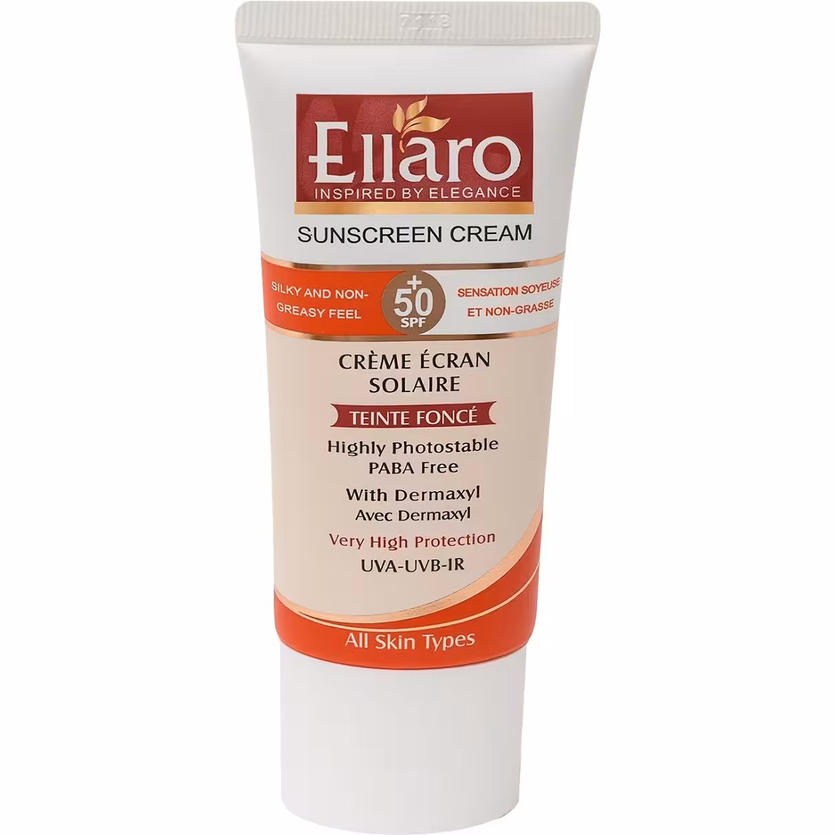 کرم ضد آفتاب SPF50 انواع پوست بژ طبیعی الارو 40 میلیلیتر Ellaro