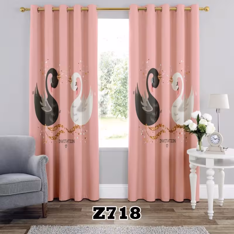 پرده سه بعدی طرح قو کودک