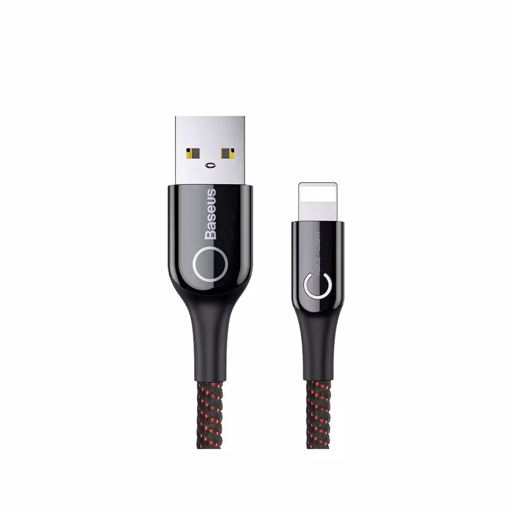 کابل لایتنینگ هوشمند قطع کن خودکار بیسوس Baseus C-Shaped Light Intelligent CALCD-01