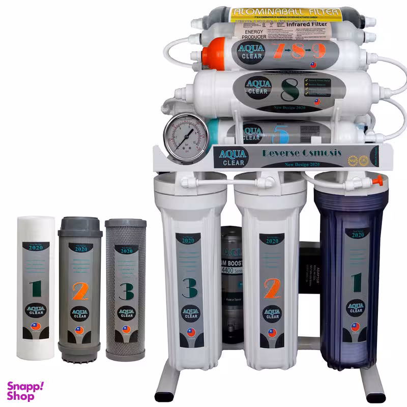 دستگاه تصفیه کننده آب آکوآ کلیر مدل NEW DESIGN2020 -GTS10 به همراه فیلتر تصفیه آب بسته 3 عددی