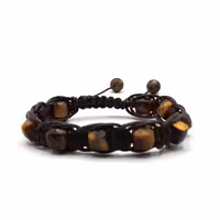 دستبند سنگ چشم ببر کد 310116