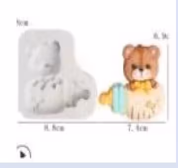 بودکور مالد سيليکوني خرس و شيشه شير 2200946