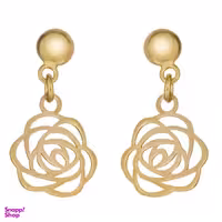 گوشواره طلا 18 عیار رزا مدل EG103