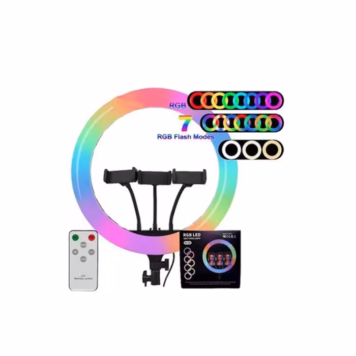 رینگ لایت مدل Ring Light MJ36-RGB