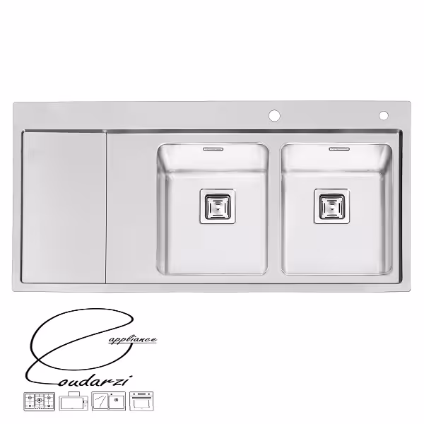 سینک پرنیان استیل مدل PS1216 توکار