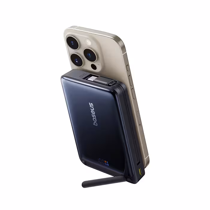 پاوربانک مگنتی بیسوس مدل Nomos Qi2 P10078800123-00 ظرفیت 10000 توان 45 وات