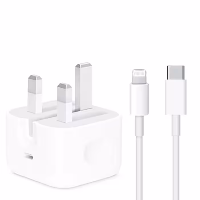 شارژر دیواری 25 وات مدل 25 - w به همراه کابل لایتنینگ | کالا مکس