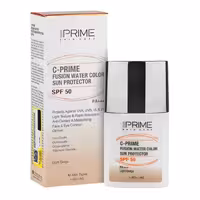 ضدآفتاب فلوئیدی پریمSPF50-رنگ بژ روشن-حاوی ویتامین سی