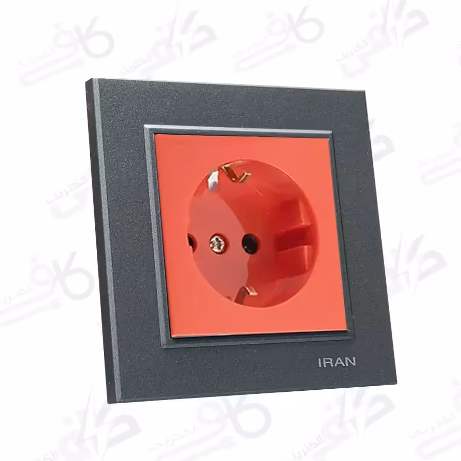 پریز ارت دار UPS برلیان زغال سنگی ایران الکتریک