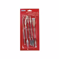 اسپاتول فلزی دو طرفه با 5 شکل مختلف (اسکنه شیار دار )