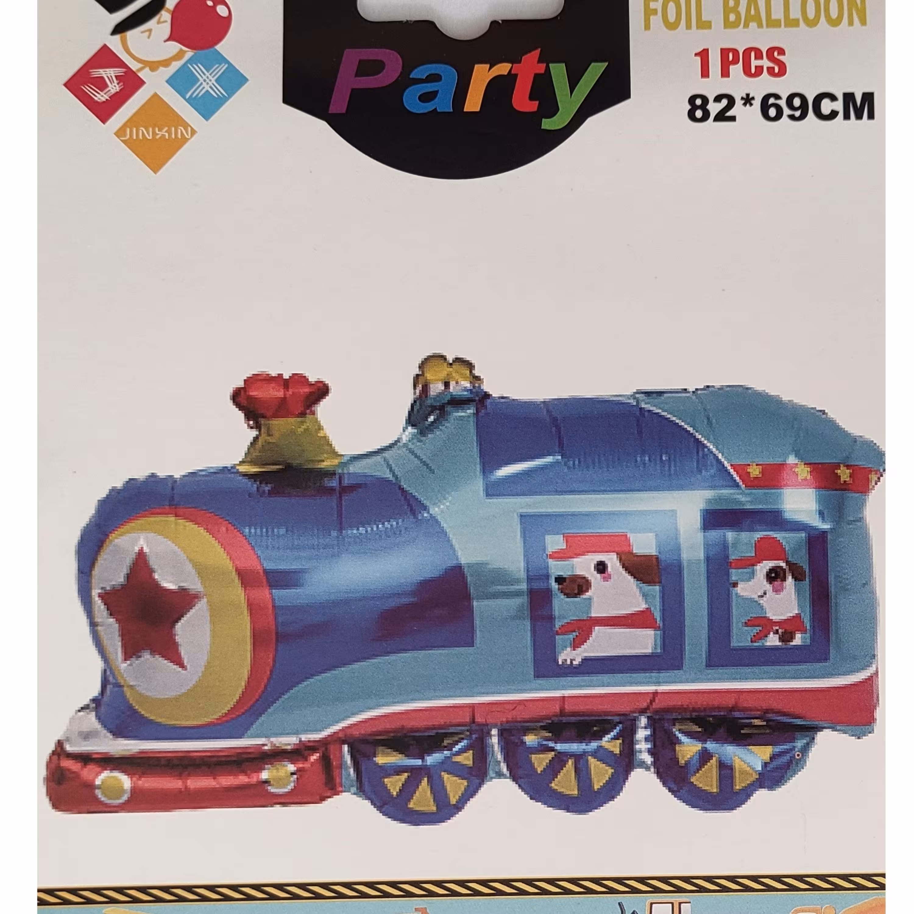 بادکنک فویلی پسرانه طرح قطار  حیوانات کیفیت عالی