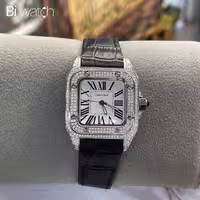 ساعت مچی زنانه کارتیر Cartier Santos Diamonds 9874C