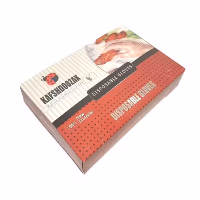 دستکش یکبار مصرف کفشدوزک بسته 100 عددی کد 0100