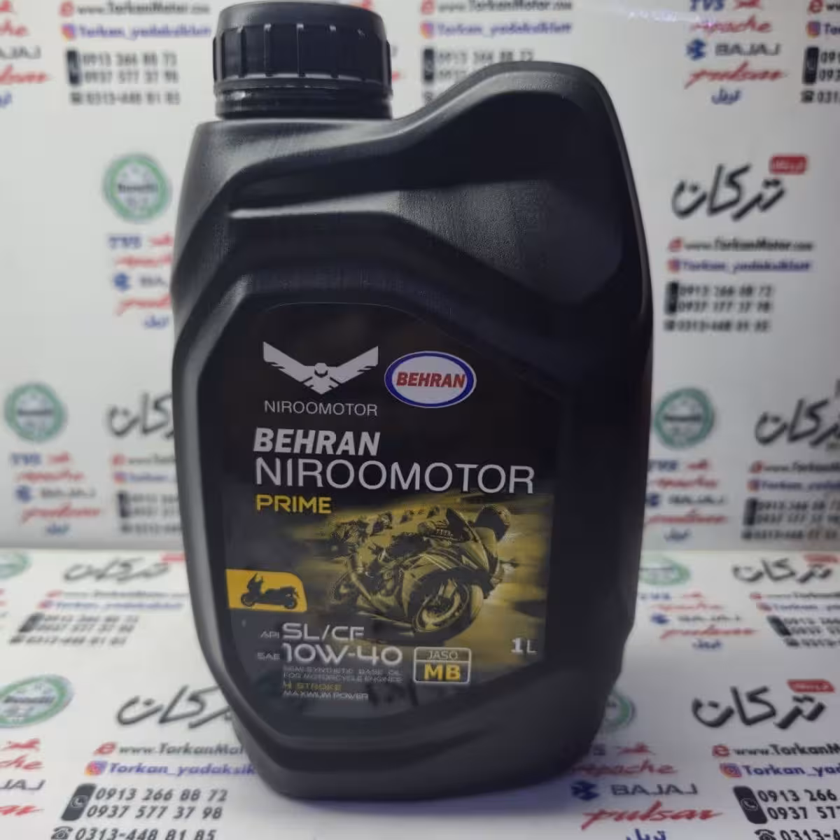 روغن موتور نیرو موتور بهران 10/40 SL/SF JASO MB ( ا لیتری )