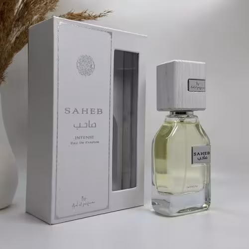 عطر ادکلن هاردباکس صاحب اینتنس(سفید) ارض الزعفران اصل | Saheb Intense Ard Al Zaafaran حجم 70 میل(اورجینال)