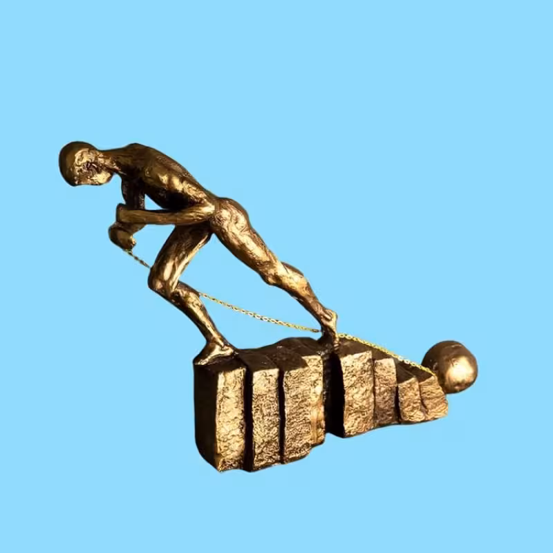 مجسمه مرد تلاش گر