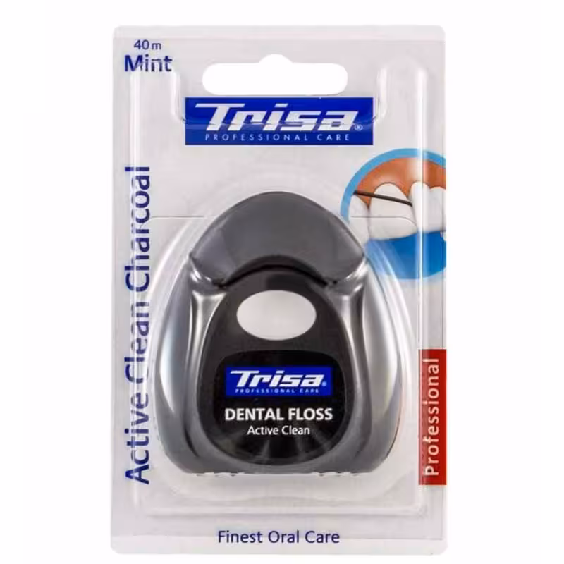 نخ دندان تریزا مدل Active Clean Charcoal