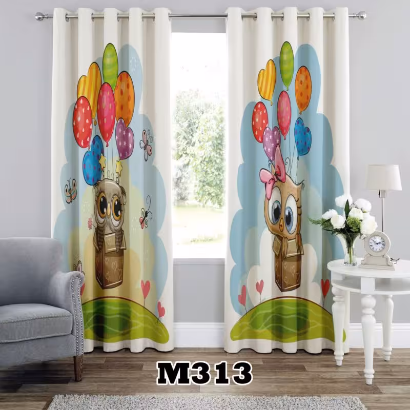 پرده سه بعدی طرح جغد