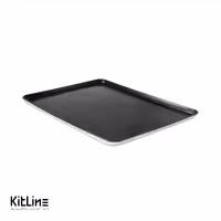 سینی فر 80×60 سانتیمتری آلومینیومی روکش تفلونی مشکی دور مفتولی