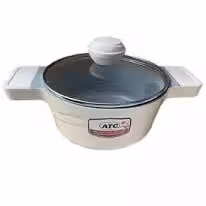 سرویس قابلمه 17 پارچه با تابه ماهی برند ATC مدل A119 رنگ کرم