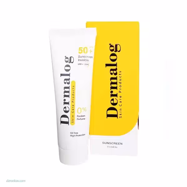 قیمت و خرید کرم ضد آفتاب پوست چرب درمالوگ SPF50 بی رنگ 50میل