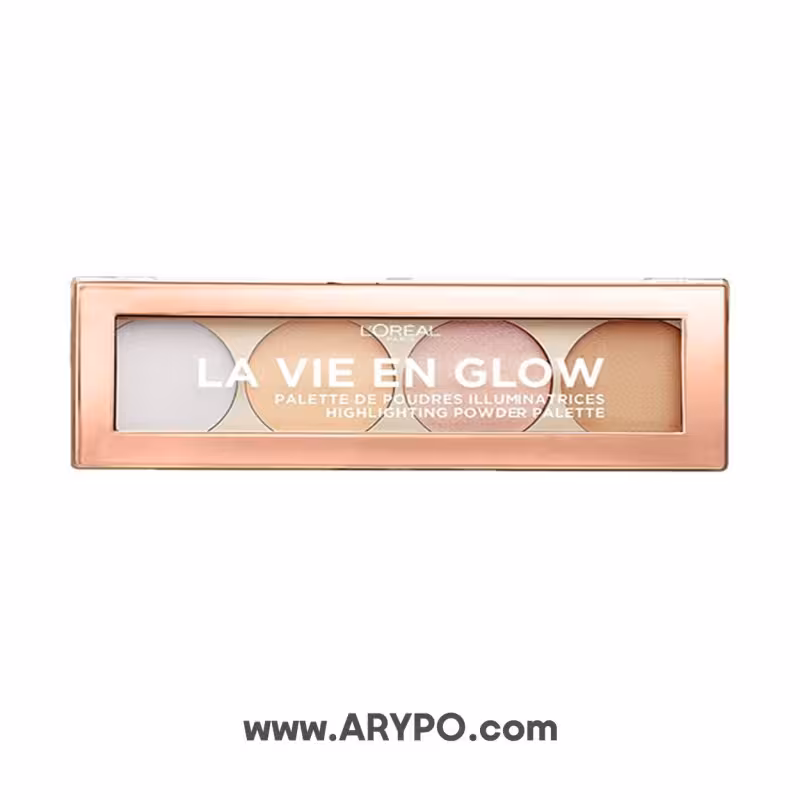 پالت هایلایتر 4 رنگ لورال مدل LA VIE EN GLOW
