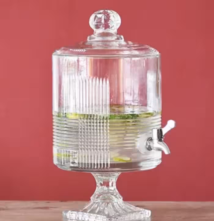 کلمن شیشه ای (بلور) شربت خوری وارداتی کد KIT-234