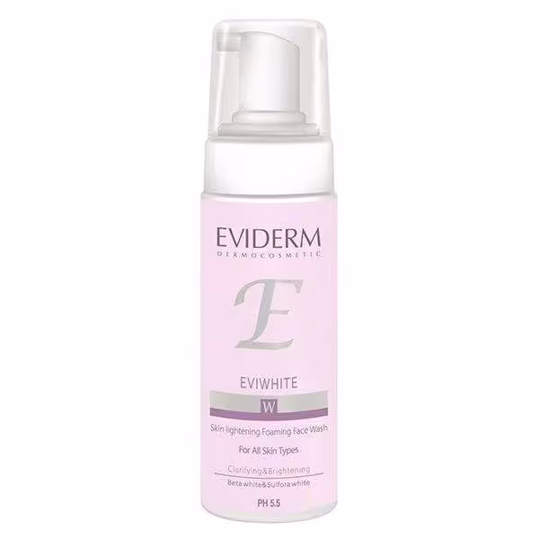 فوم شستشوی روشن کننده صورت اوی وایت اویدرم Eviwhite Eviderm skin lightening Foaming Face Wash