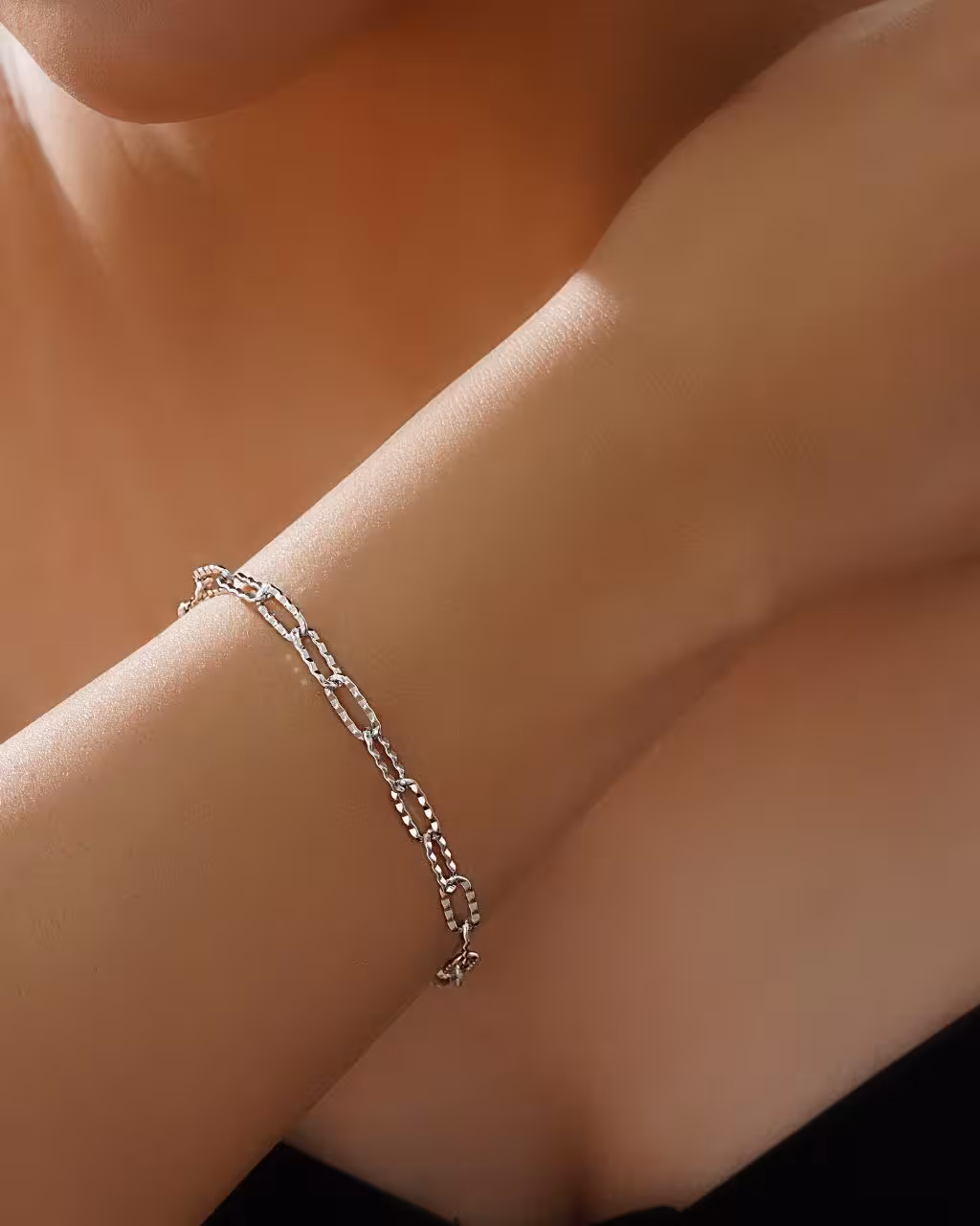 دستبند وارداتی جواهری نقره زنانه کد 30293