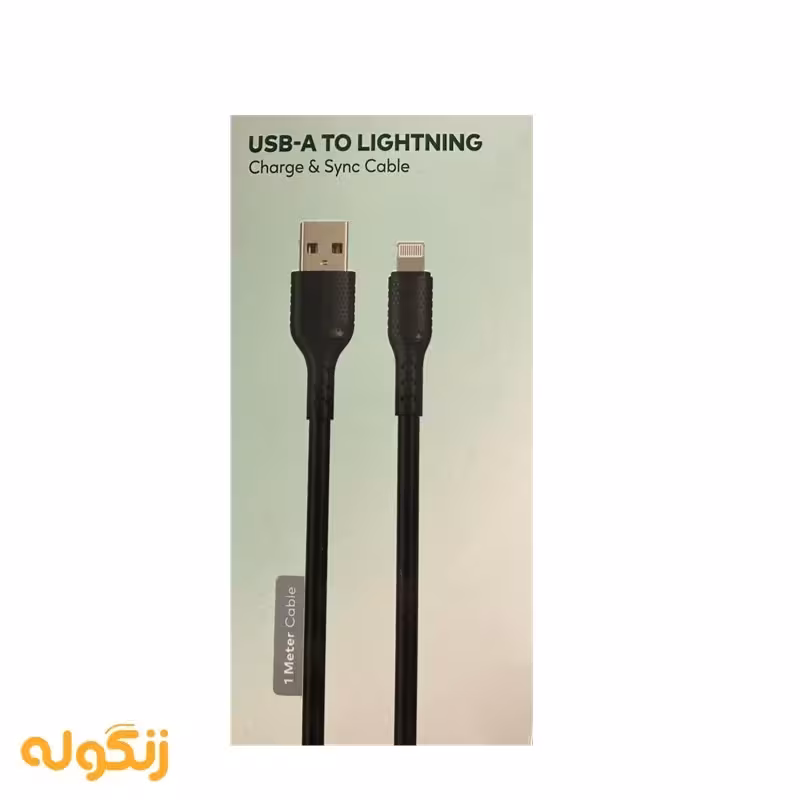 کابل شارژ گرین لاین مدل USB A to Lightning طول 1 متر - زنگوله
