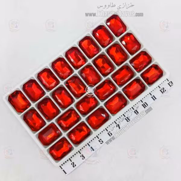 سنگ مستطیل لب گرد 13 در 18 ( قرمز ) ورق 28 عددی