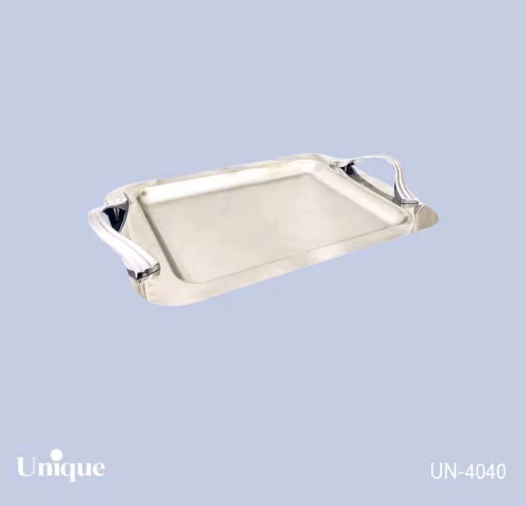 سینی بزرگ استیل پایه دار براق یونیک کد UN-4040