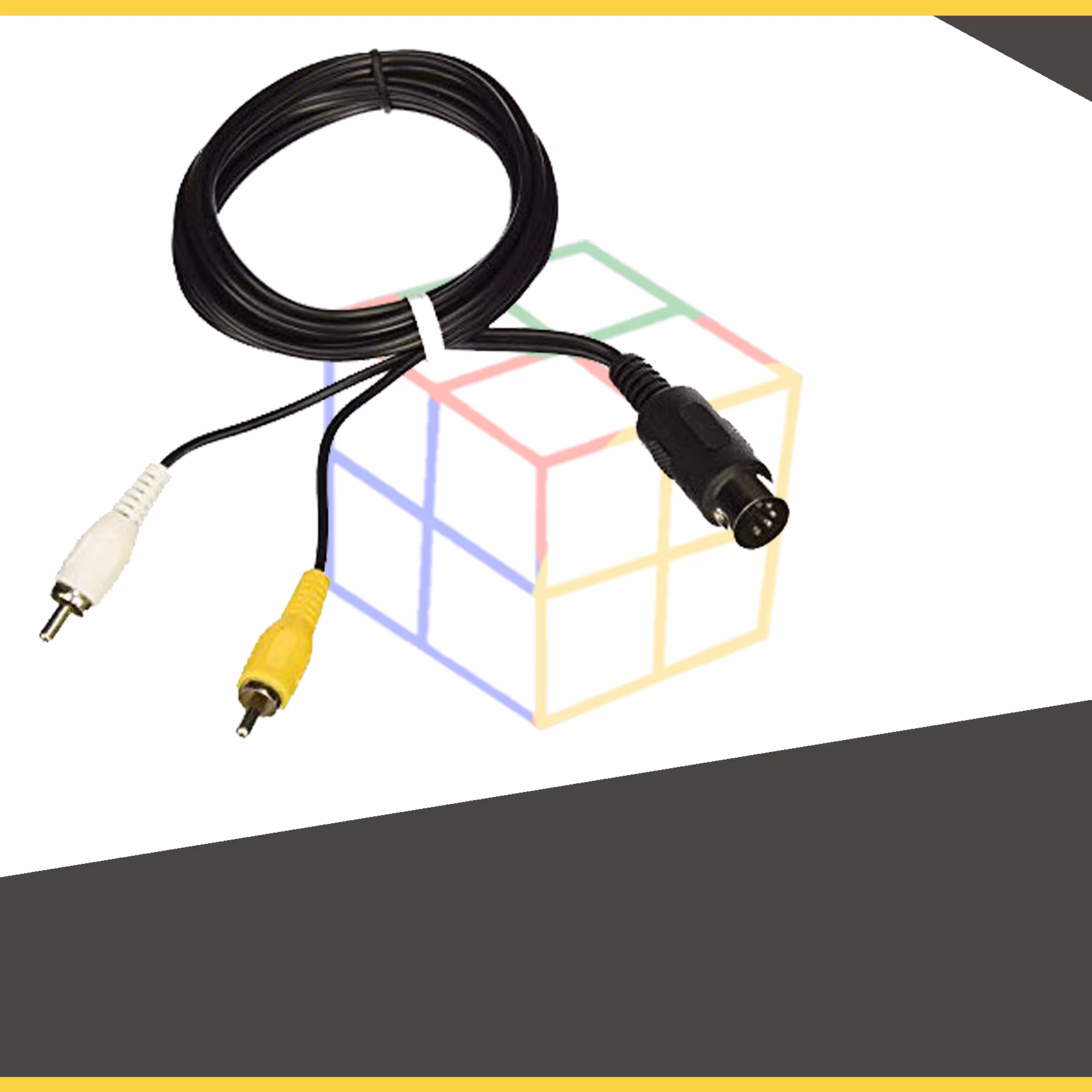 کابل تصویر 2 فیش و 3 پین برای کنسول بازی سگا با قیمت فوق العاده عالی کیفیت (A)